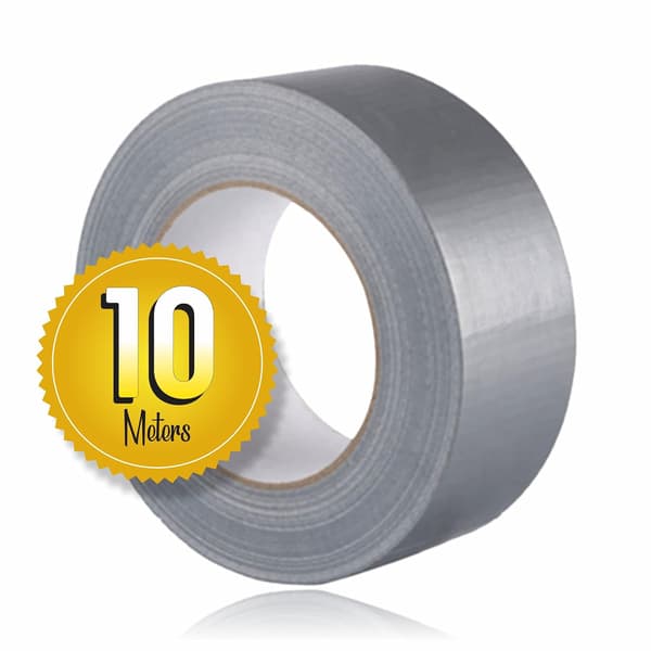 Duct Tape 10M Waterproof Silver Grey Permanent Adhesive Strong Reliable Gaffer Tape Ideal Construction Bonding Tasks Multi-Purpose Super Sticky Fabric Surface