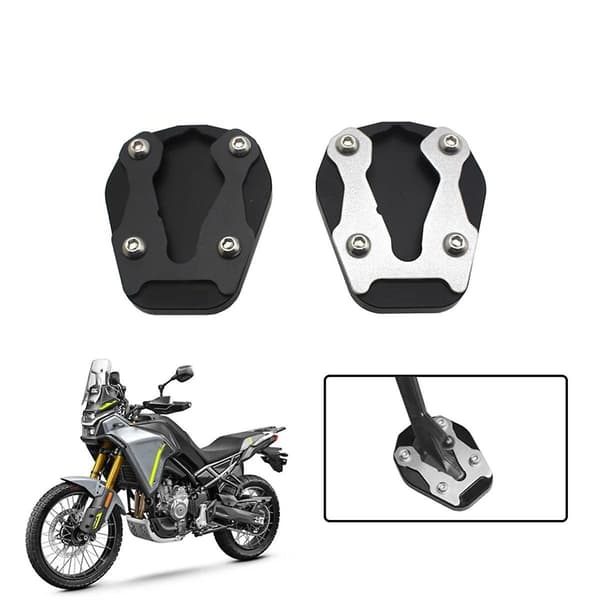 Motorcycle Accessories Side Stand Extender Kickstand Pad Support Plate for 450MT MT450 2024 2025 Silver Silver