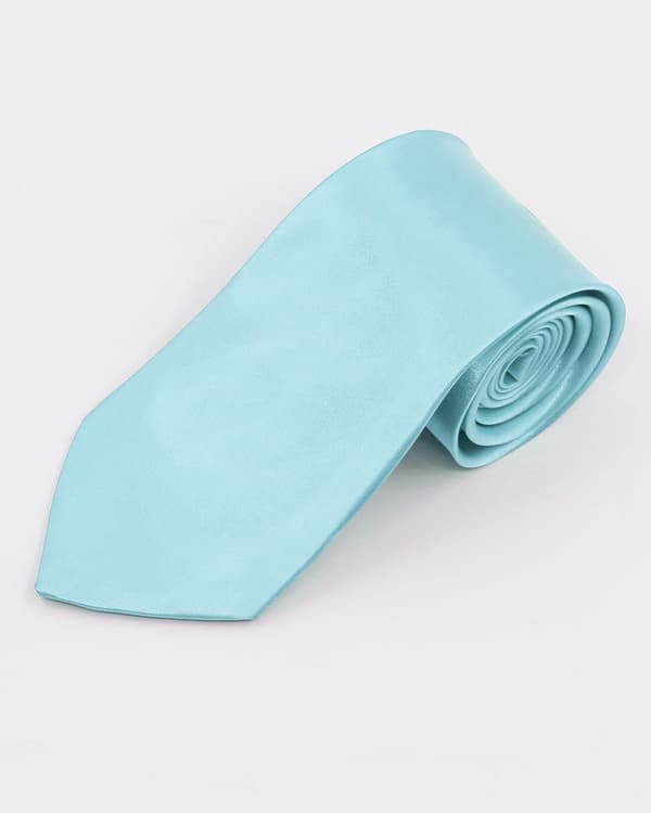 Sorte slips til mænd ensfarvet slips formelle slips 3.15\" slips til himmelblå - Sky Blue