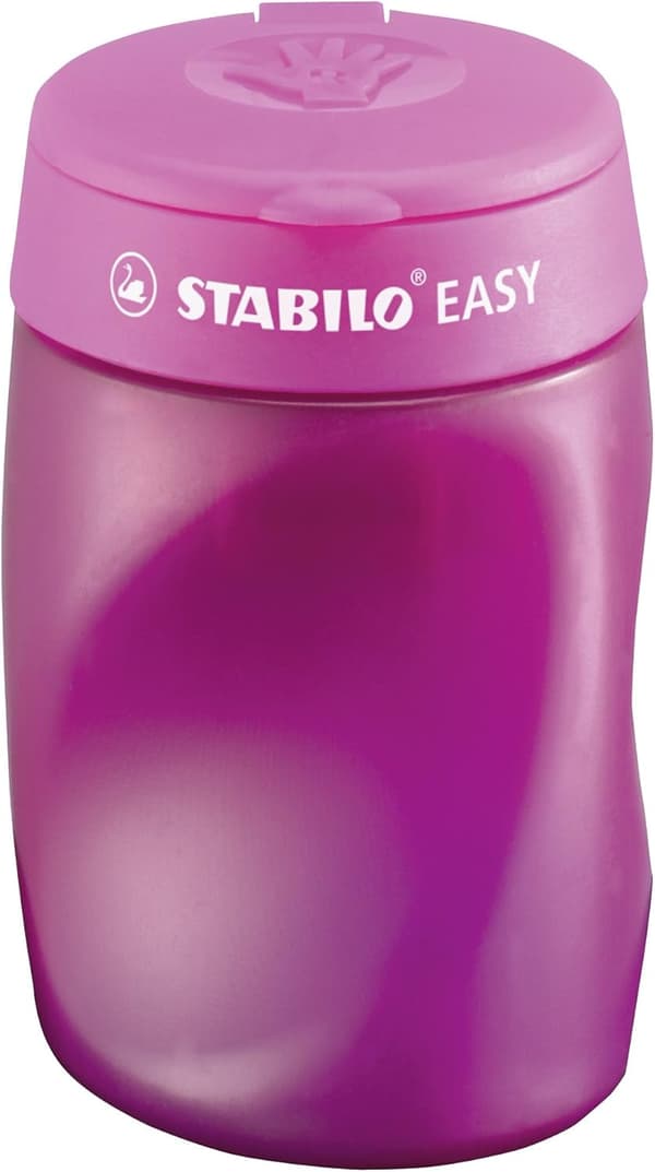 Ergonomisk blyantspidser - Pink - Med vandbeholder -