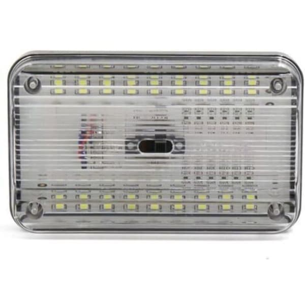 Rektangulær kuppelformet loftslampe, 12V DC, 36 hvide SMD-lysdioder, til bilinteriør