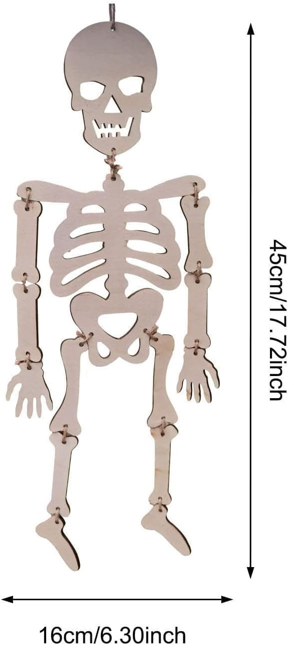 Halloween-skeletfigur, ornament, realistisk, skræmmende -