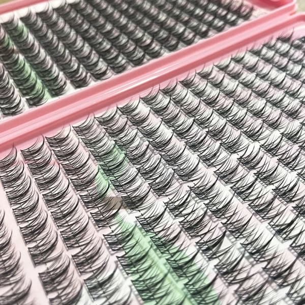 352 klynge individuelle øyevipper Lange naturlige 3D