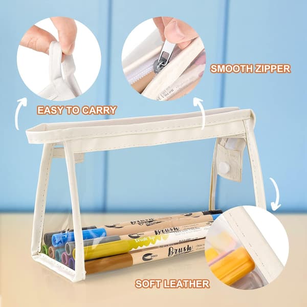 Transparent penalhus til eksamen, klar PVC makeuptaske Pe