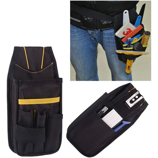 Tool Belt, Tool Pouch, Small Tool Bag with Adjustable Nylon Belt, Waterproof for Technicians, Builders, Maintenance Technicians, Family