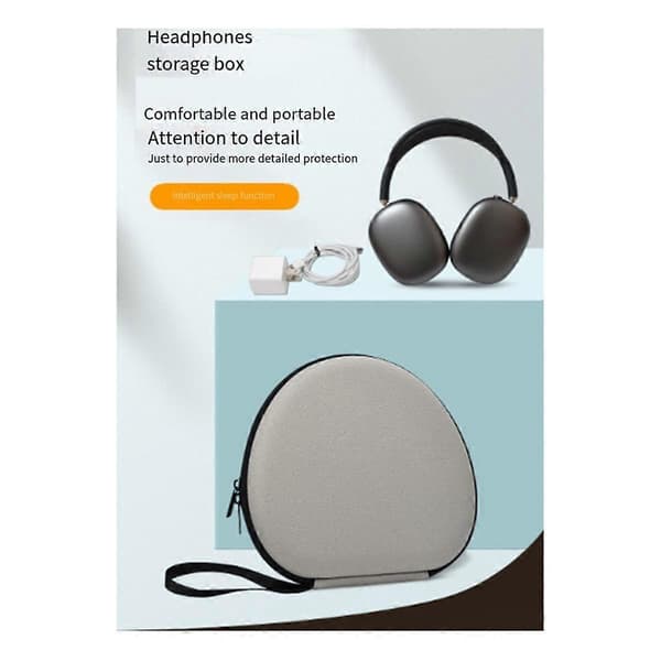 Headphone Case Bag for Max with Auto-Sleep Hard EVA Shell Waterproof Shockproof Smart Case