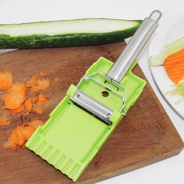 2-in-1 Vegetable Slicer with Handle Easy Manual Cutting Tool for Melons Radish 1pc 1pc