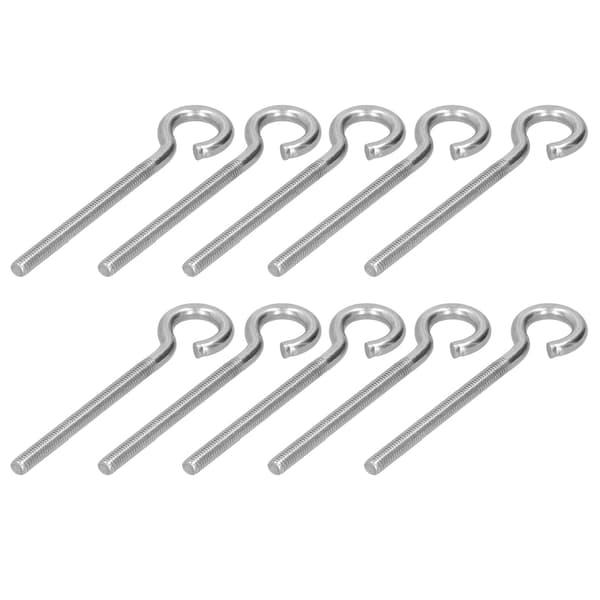 10 stk. M6 Ringbolt 304 Rustfrit stål Solskærm Nettråd Ring Skrue Krog Drivhustilbehør 0.3
