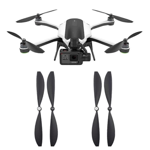 4 stk. dronepropeller Støjsvage Stødsikre ABS-erstatningsblade Dronetilbehør til GoPro Karma