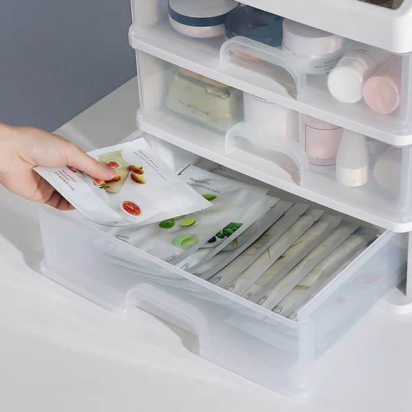 Multilayer Storage Box Dustproof Jewelry Makeup Organizer Clear Desktop Drawer for DIY Tools Stationery 1 1