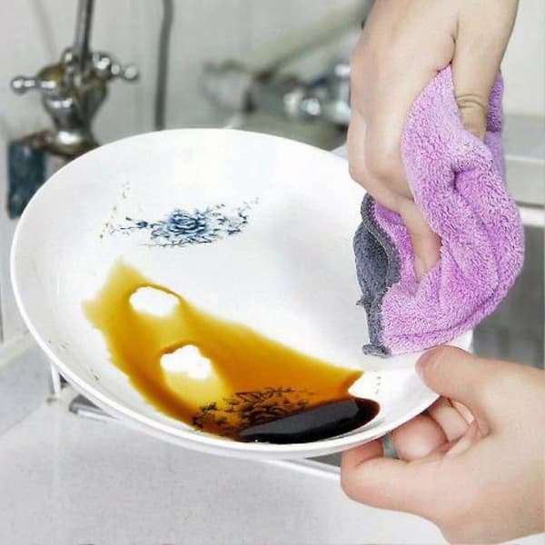 Dishcloths Washable Hanging Loop Microfiber Microfiber Cleaning Cloth for Dust Wiping