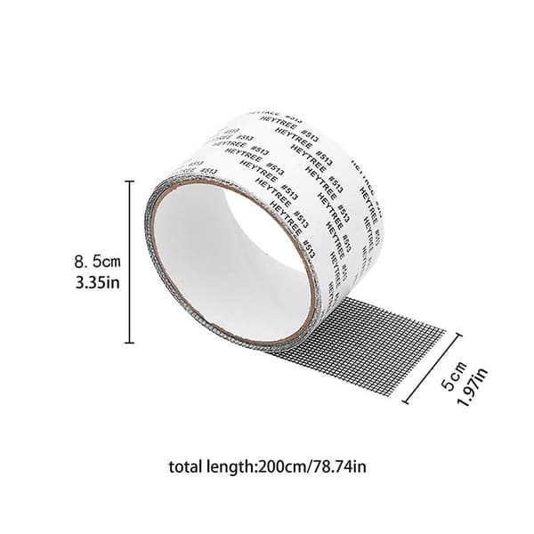 5 x 200 cm Fly Screen Repair Tape, Self-Adhesive Mosquito Net Tape (Black)