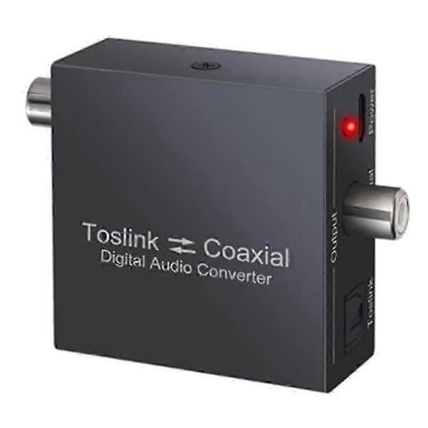 Toveis optisk SPDIF Toslink til koaksial lydkonverteradapter