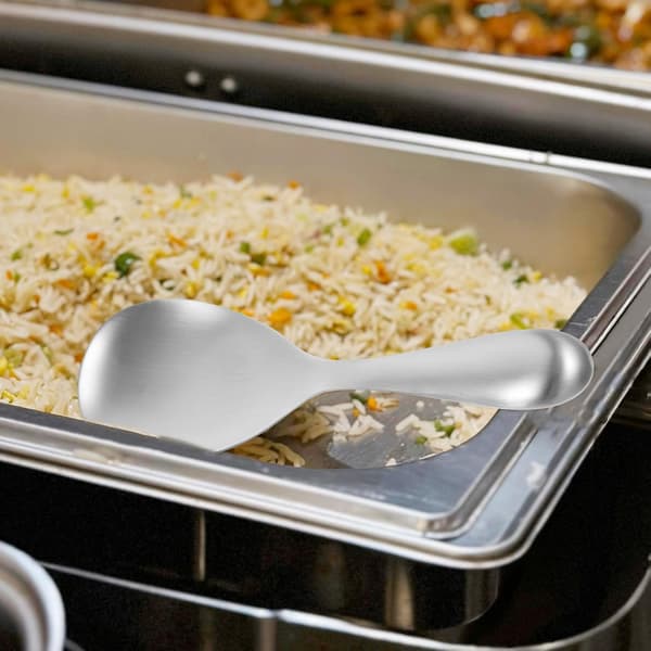 2 stycken risspadar i rostfritt stål, riskskedar, non-stick risspatel, risskovel, rissked, potatislyftspatel