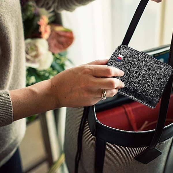 Kreditkortshållare Rfid-blockerande Plånbok Läder -1
