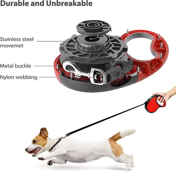 Hundkoppel Infällbart Koppel För Små Mellanstora Hundar Infällbar Nylon Retraktor (ShiKai)