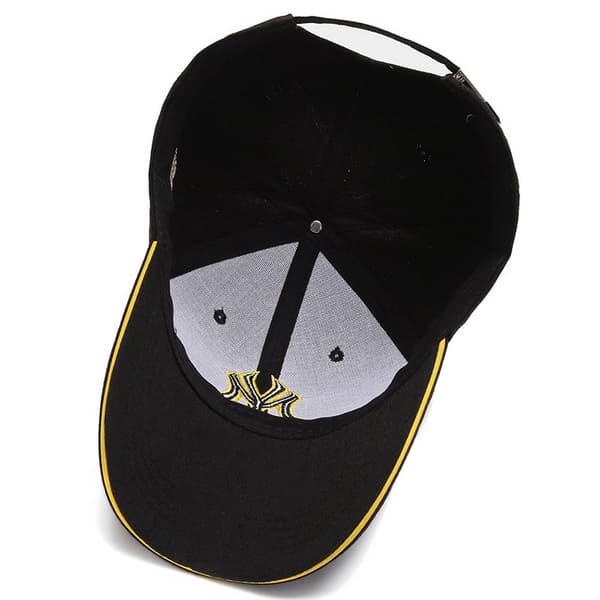 Sort og hvid broderi-justerbar baseballkasket golfhat Moto