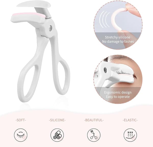 2 stiler øyenvippebøyere, oppnå perfekte krøller på 5 sekunder - rask naturlig bøy for langvarig effekt (rosa)