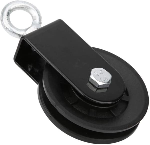 Blok 90 mm tomgangsrulle med 360° roterbar U-holder til F