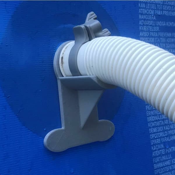2 grå pool slangklämmor - Klämma för slangar 30 till 37 mm