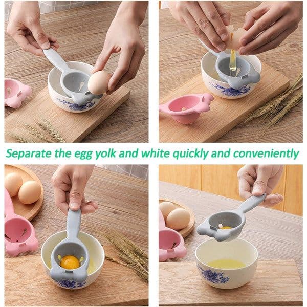 B Egg Yolk and White Separator, Egg White and Yolk Separator, Egg Extraction Tool for Kitchen and Baking Blue