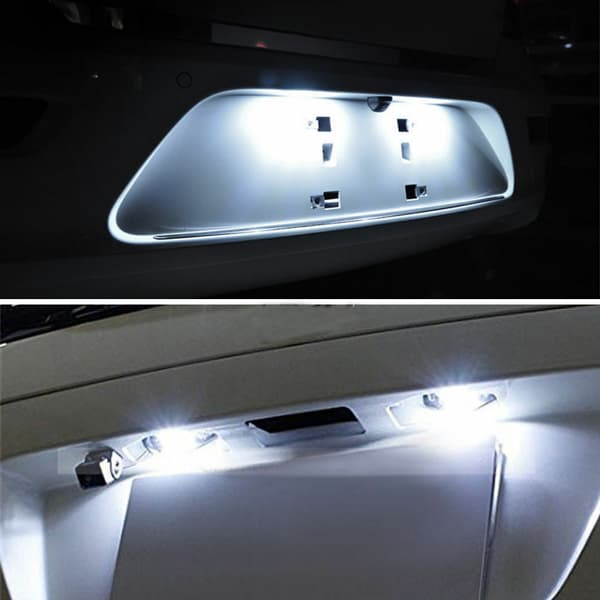 1 par DC12V 3200K 18 LED-nummerskiltpanellamper passer til Focus DYB 10-DC12V