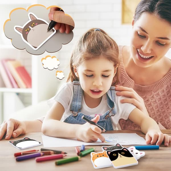 24-delt Kawaii Post-it-sæt - Søde dyreformer - 720 ark - Skoleartikler - Kat