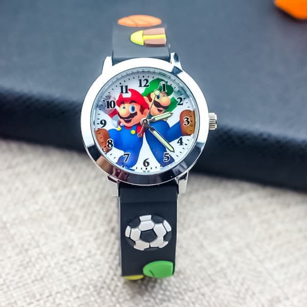 Super Mario Børneur Tegneserie Quartz Elektronisk Ur A A
