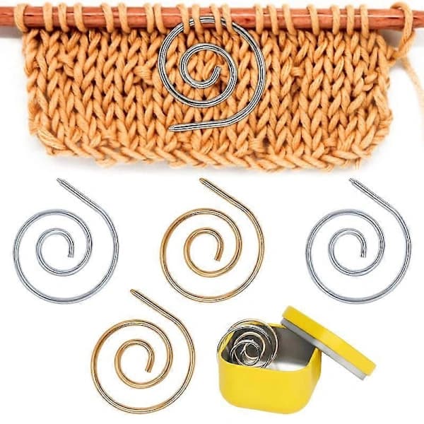 [PL] 4 st Spiralstickor med förvaringslåda, flätsticka