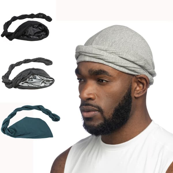 Hodeplagg for menn, hijab, retro, turban, elastisk, fôret, 56-58 cm