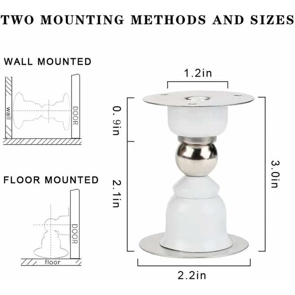 Dørfanger Magnetisk Dørfanger Rustfrit Stål Dørstop Dør