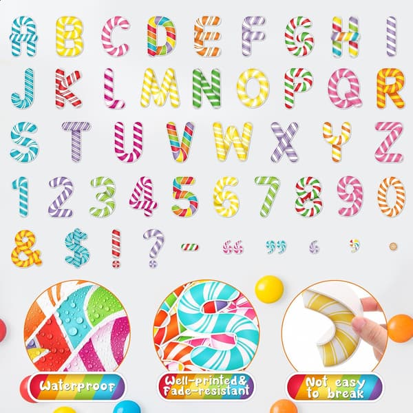 176 kpl Candyland-ilmoitustaulun kirjaimet suuret leikatut aakkoset tyyli_nimi - style_name