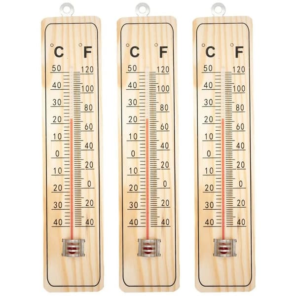 4x Termometer Indendørs Termometer Udendørs Termometer Have Analog Indendørs Udendørs Træ