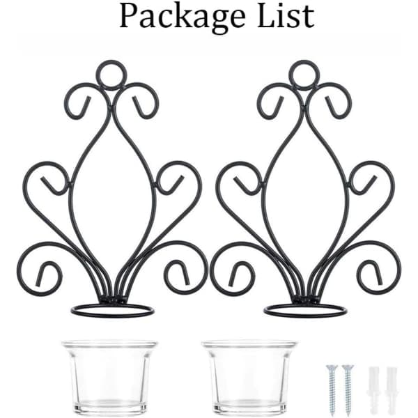 Vintage Iron Wall Sconces, Creative Iron Candle Holders