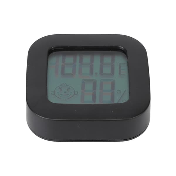 Temperature Humidity Meter Mini LCD Display Portable Electric Hygrometer for Home Office Black