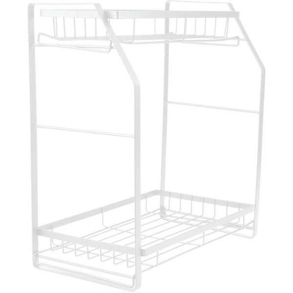 Spice Rack, 2-Tier Spice Rack Organizer for Countertop Stable Spice Rack Permanent Storage Rack for Spice Jars, White