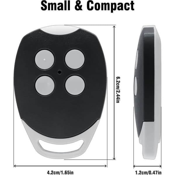 433.92 MHz Gate Remote Control Compatible with Ditec GOL4, BIXLG4, BIXLP2, BIXLS2, Gate Remote Control, 4 Channels, Garage Door Remote Control (2 pcs)
