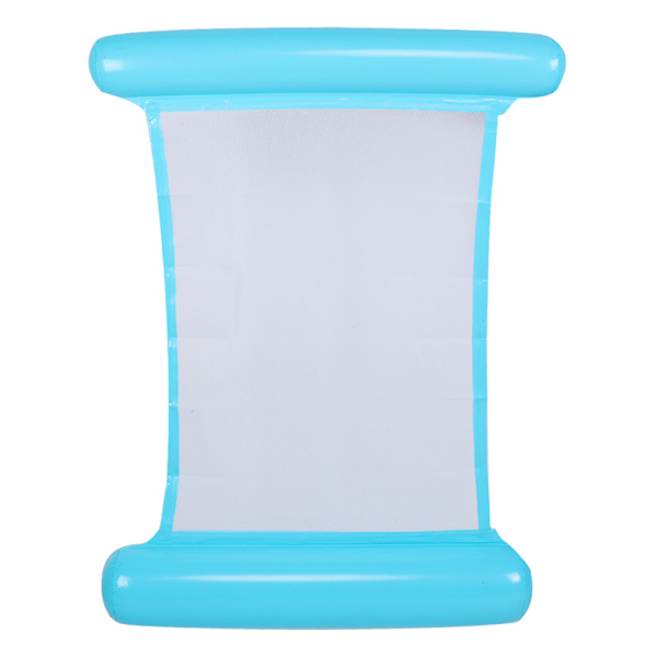 Portable Floating Inflatable Water Bed Foldable Hammock Pool Floating Chair Blue[C]