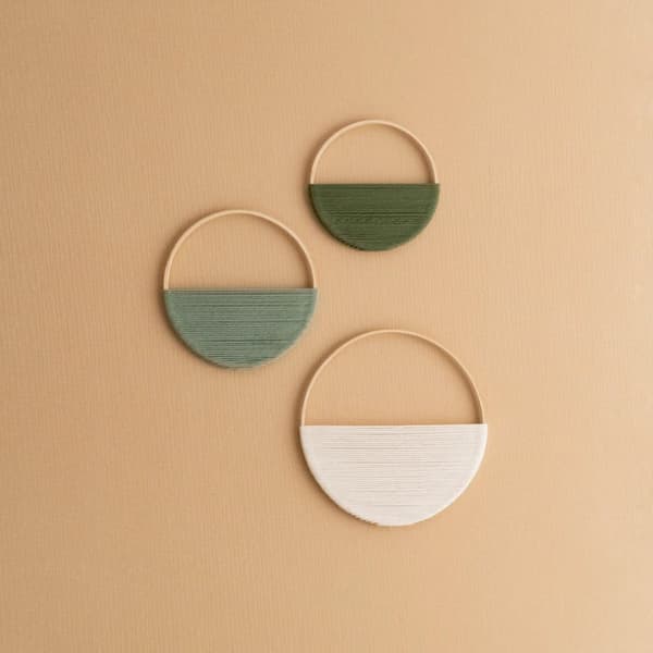 Wall Decor, Handmade Macrame - Natural Material - Geometric Design - For Living Room/Bedroom