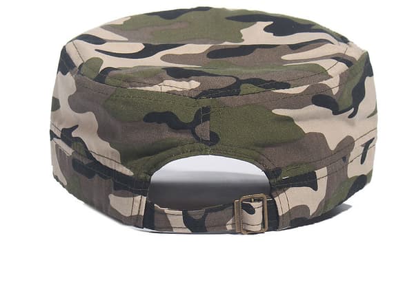 Camouflage Flat Top Baseball Cap (Ørkenfarve), Militær Stil