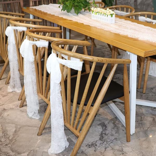 36*300cm White Lace Table Runner, Chair Bands, Wedding Table Decoration, Party Decorations