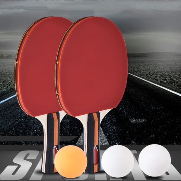 2 professionelle bordtennisbat bærbart sæt med taske og 3 bolde