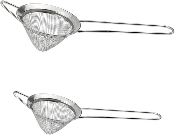 Set med 2 konformade cocktailsilar i rostfritt stål, 2 storlekar