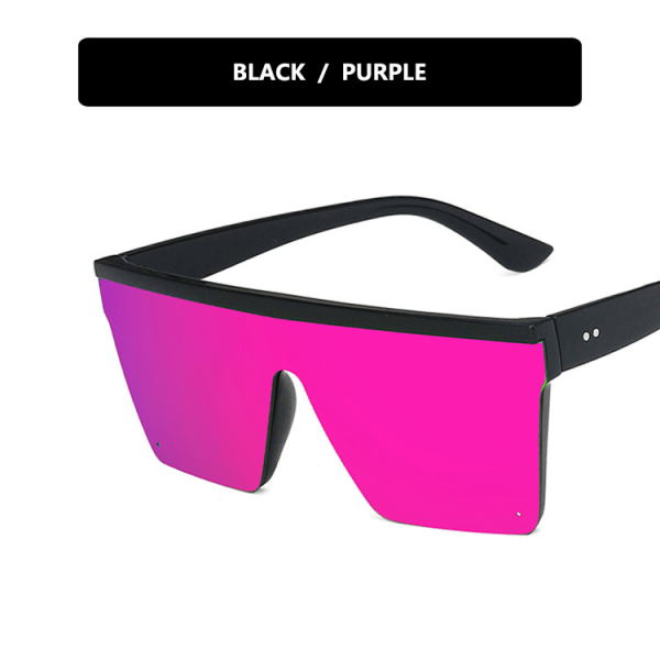 Trendiga solglasögon med stora bågar Black and purple