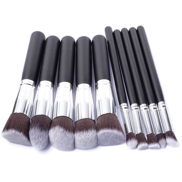 10 st Professionella sminkborstar, sminkset - Silver