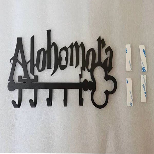 Decorative Metal Key Holder for Wall with 5 Hooks, Magic Key Holder for Hallway, Cabinet, Children's Room