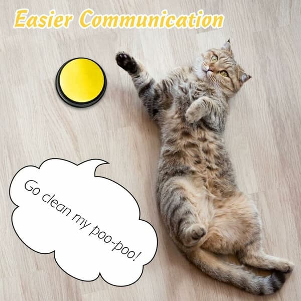Recordable Dog Training Button Recordable Call Button Pet Training Bell Interactive Games with Dogs 4 Pcs