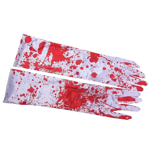 Rædsel Y Handsker Sprøjtet Halloween Kostume Tilbehør-1