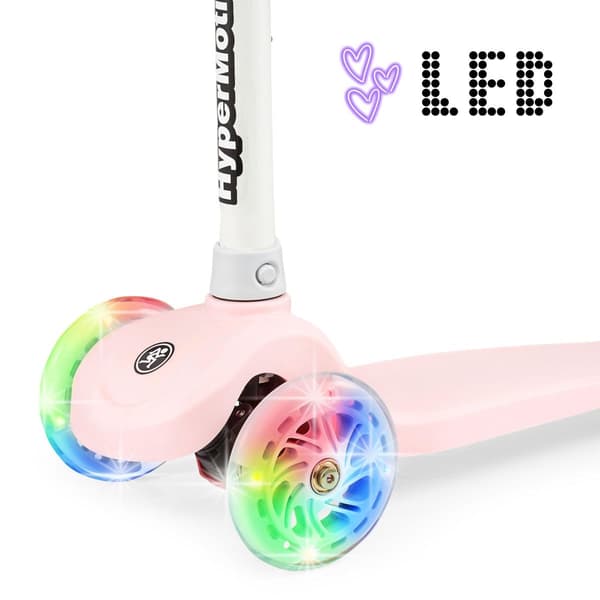 TRINGO trehjulssykkel, 3-8 år - rosa + lysende LED-hjul Rose Rose