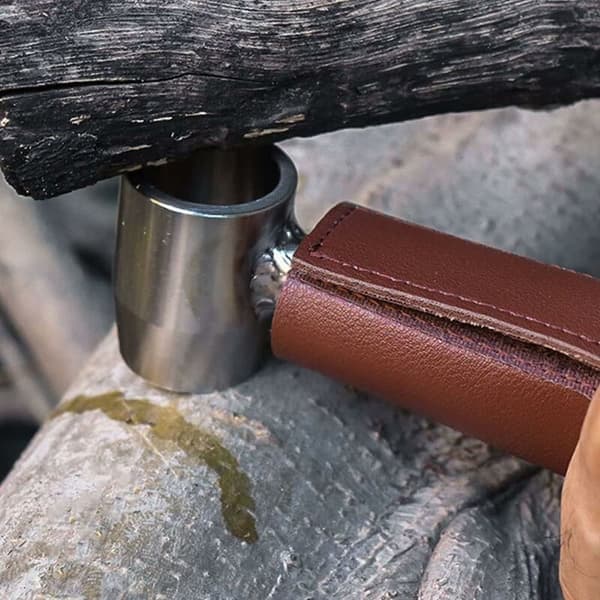 Overlevelsesværktøj til udendørs brug Scotch Eye Træbor Rustfrit Stål Manuel Boremaskine til Camping Bushcrafting Backpacking